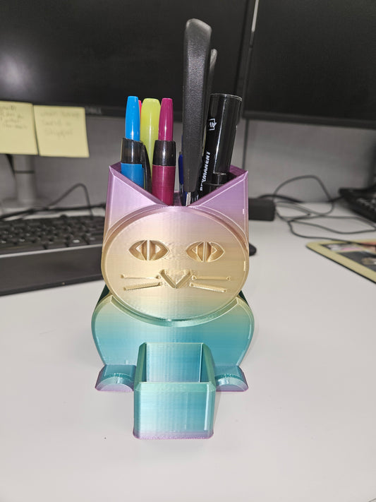 Pencil Holder Cat Rainbow