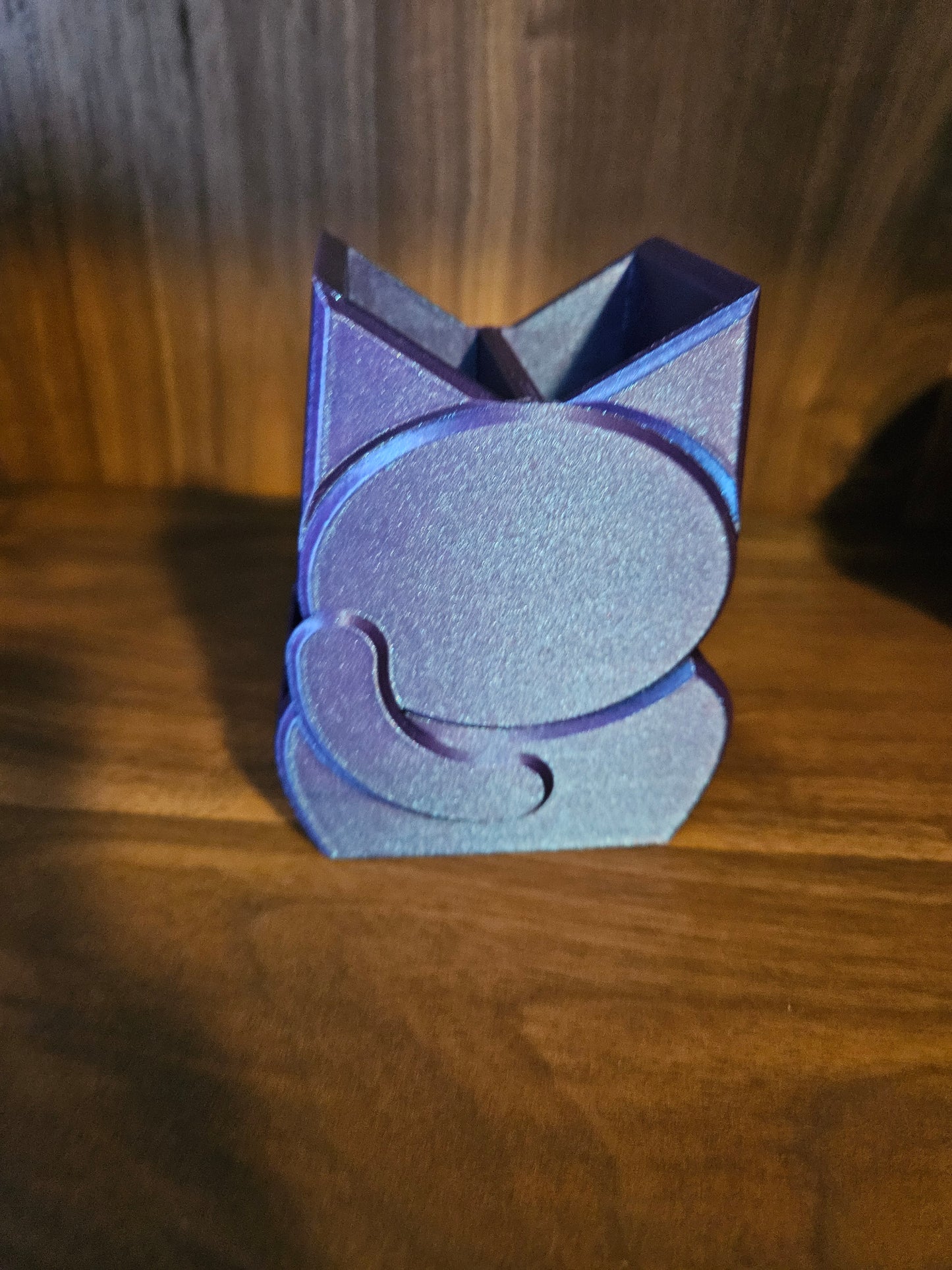 Pencil Holder Cat Nebula Purple